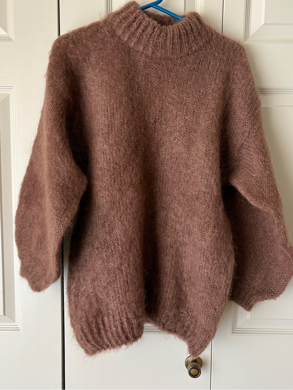 Gold Label | Vintage mock neck mohair sweater. Made in UK. Medium. Oversized - Picture 9 of 9